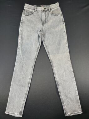 Lee Women's Size 6M Gray Skinny Jeans Stretch Mid‎ Rise Denim Pants 28x26